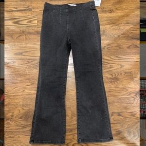 Free people black crop bootcut jean